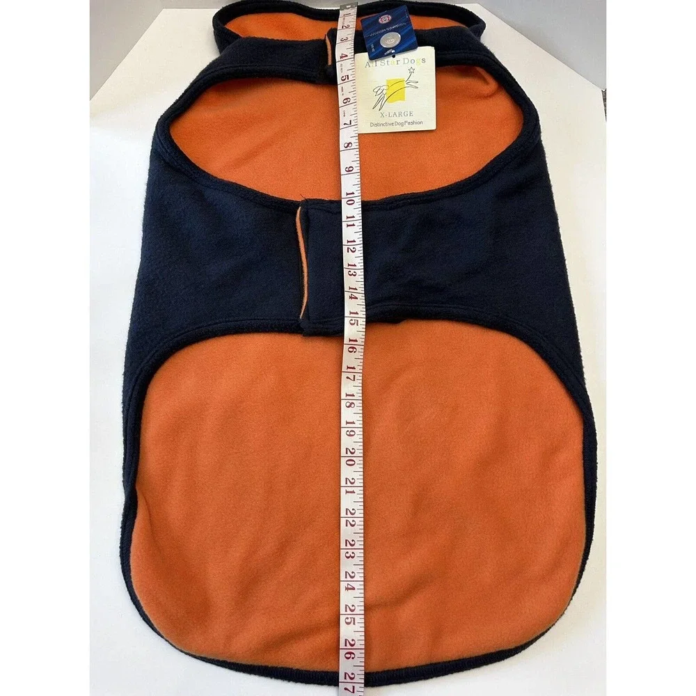 NWT All Star Dogs Auburn University Embroidered‎ Sleeveless Dog Fleece X-Large